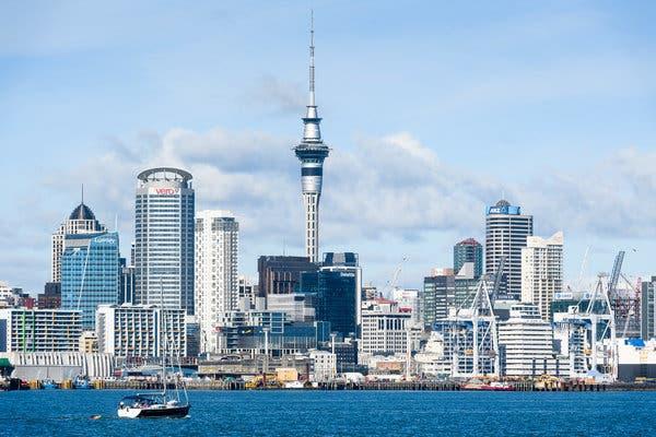A view of the Auckland skyline from Devonport.